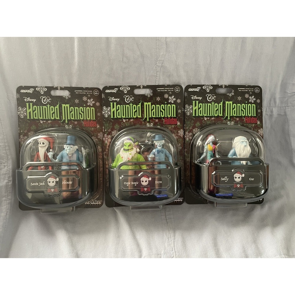 NEW Disney The Haunted Mansion Holiday Nightmare Before Christmas Super7 Figures